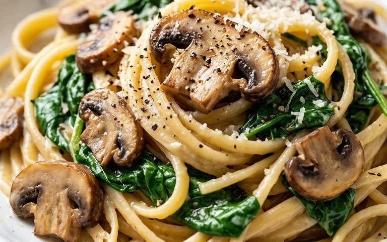 Spinach Mushroom Pasta