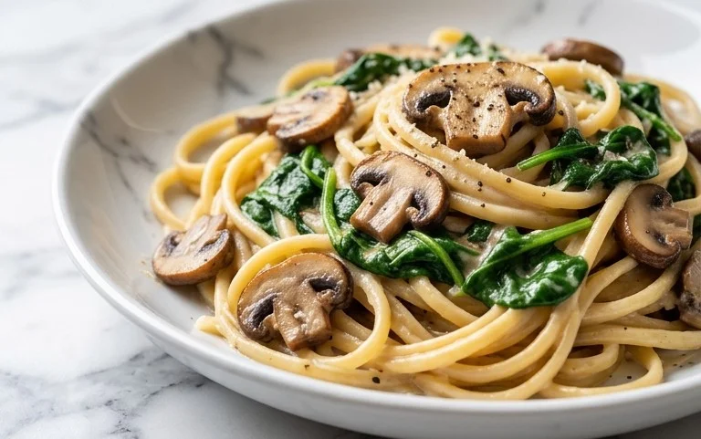 Spinach Mushroom Pasta