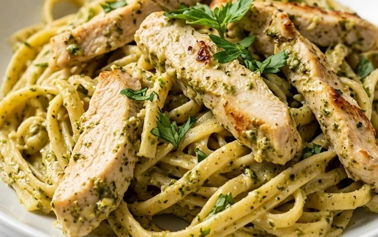 Creamy Chicken Pesto Pasta
