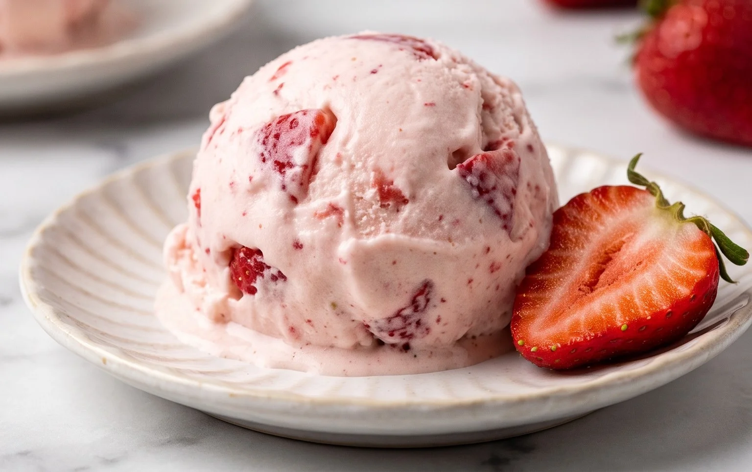 Homemade Strawberry Ice Cream