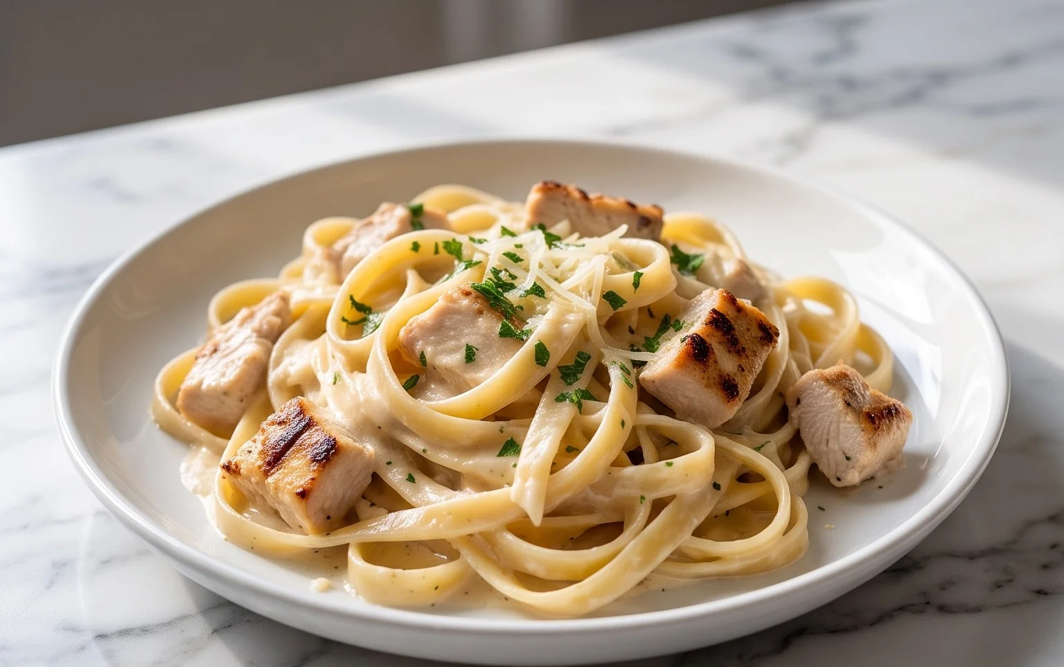 Low Calorie Chicken Alfredo