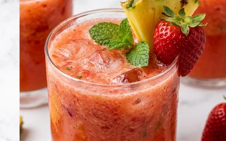 Pineapple Strawberry Agua Fresca