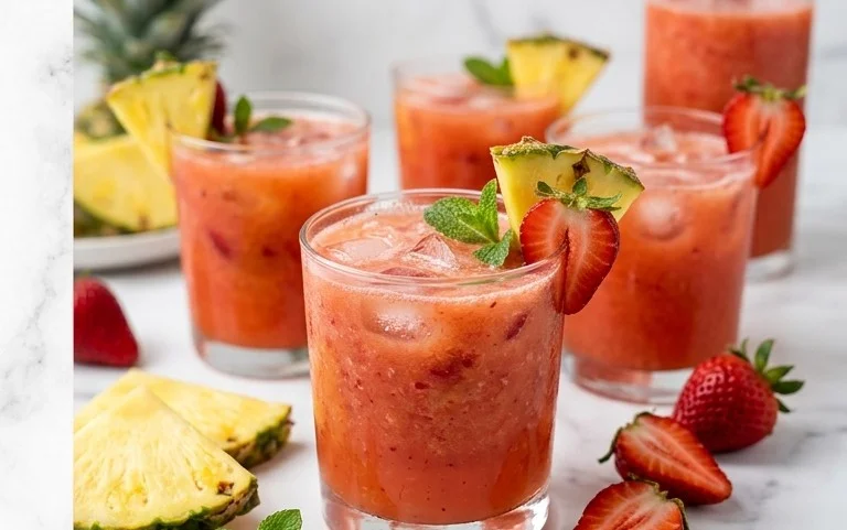 Pineapple Strawberry Agua Fresca