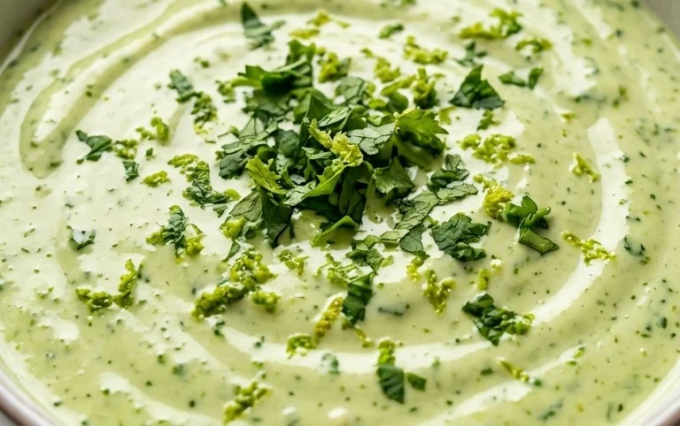 Creamy Garlic Lime Cilantro Sauce