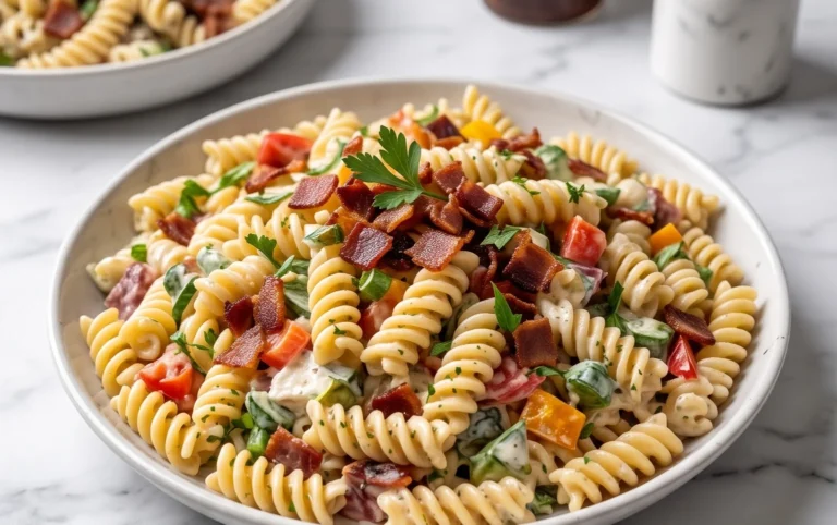 Beef Bacon Ranch Pasta Salad