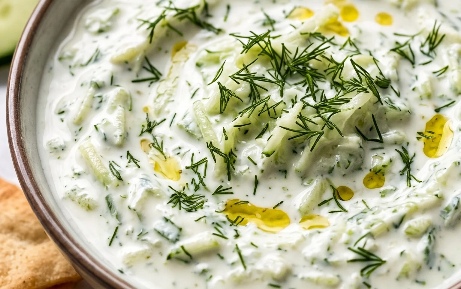 Cucumber Dip with Sour Cream and Dill