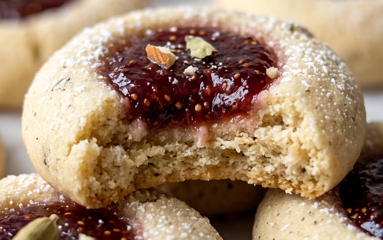 Cardamom Fig Thumbprint Cookies