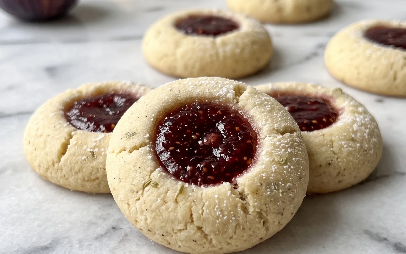 Cardamom Fig Thumbprint Cookies
