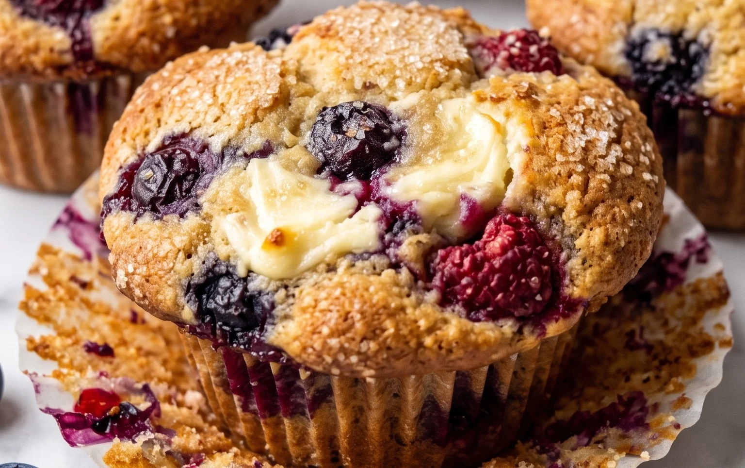 Berry Cream Cheese Muffins
