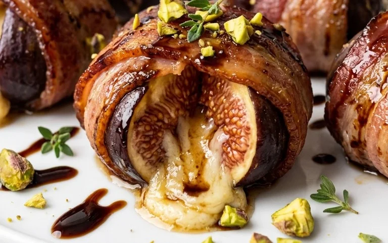 Beef Bacon Wrapped Stuffed Figs