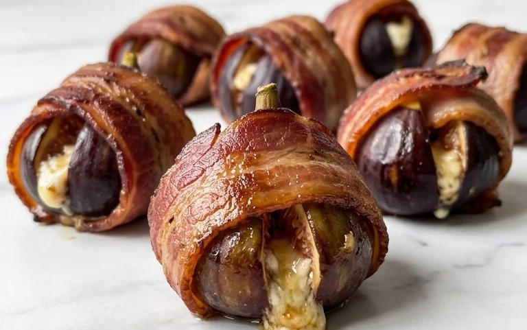 Beef Bacon Wrapped Stuffed Figs